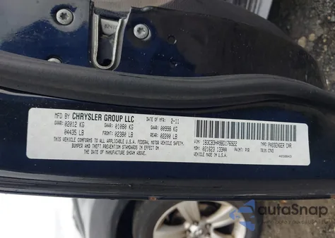 2011 Dodge Caliber Mainstreet из США, поврежденный, VIN 1B3CB3HA9BD176922